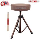 5Core Drum Throne Thick Padded Percussion Seat Drummers Stool Guitar Chair Stand