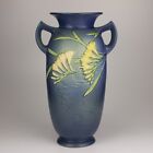 Roseville Vintage Pottery Freesia Vase, Shape 128-15, Delft Blue