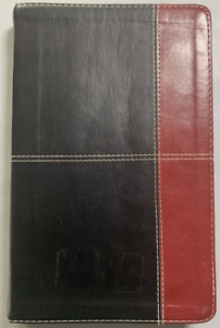 HCSB Ultrathin Reference Bible Black Burgundy Leathersoft Red Letter G+ OOP