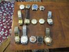 Large Lot of 14 Vintage Men's Wristwatches Elgin, Bulova, Lyceum, Waltham, Gruen