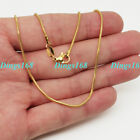 Solid 18K Gold Filled Tarnish-Resistant Italian Snake Chain Necklace 16 ~38 inch