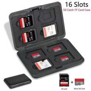 Water Resistant Holder Storage Memory Card Case Fits 8 SD+8 Micro SD TF A832