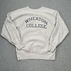 Vintage Champion Reverse Weave Sweatshirt Wheaton College Mens XL Thrashed USA