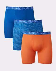 Hanes Men's Boxer Briefs 3-Pack X-Temp Stretch Underwear Gym Workout FreshIQ