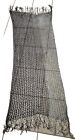 Black To Silver Umbre Mesh Lace Fringe Shawl Scarf 26”x 62”