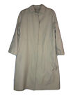 Vintage London Fog Coat Womens Tan Button Up Trench Rain Size 10P