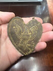 Dug Pre Civil War Eagle Decorated Heart Shaped Officers Martingale Plate