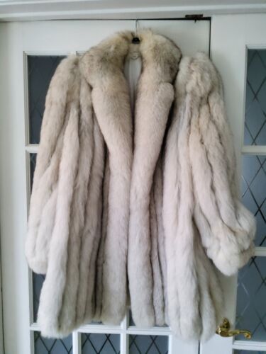 Vintage Blue Fox Fur Coat Finland Women's size Large