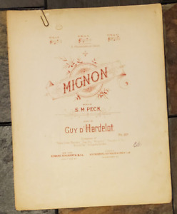 Guy D Hardelot Mignon Antique Sheet Music S M Peck