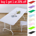 4/6FT Elastic Spandex Table Cover for Standard Folding Table Party Buffet Cloth+