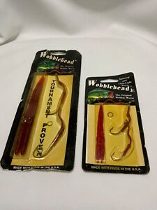 Wobblehead & Wobblehead Jr. Vintage Lure Red Purple NOS fishing Lures Lot of Two