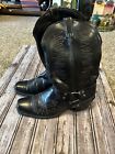 Vintage Black Square toe Laredo Leather Boots Size 12D