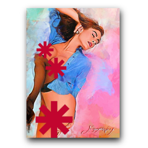 Chasey Lain #3 Art Card Limited 5/50 Edward Vela Signed (Censored)