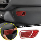 For 2021-2024 Ford Bronco Sport Red Carbon Co-pilot Storage Glove Box Cover Trim (For: 2023 Ford Bronco Sport Big Bend)
