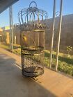 Antique Iron Bird Cage Heavy Ornate Victorian Dome  Vintage Parrot House