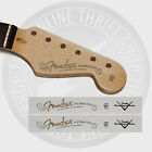 (2) Fender Jazzmaster 60's Style Waterslide Headstock Decals w/ Custom Shop Logo