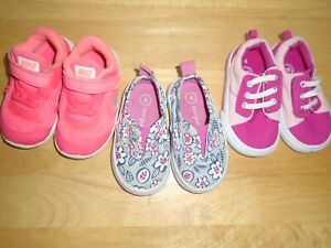 Lot of 3 Nike Size-5, Cat & Jack Sz-4, Wonder Nation Size-4 Toddler Girl's Shoes