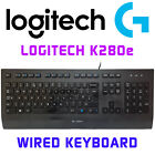 Logitech K280e Wired USB Corded Keyboard - QWERTY UK English Layout Windows PC