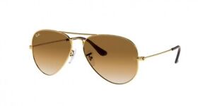 Ray-Ban RB3025 Aviator Sunglasses 001/51 Gold/Light Brown Gradient 58mm 🔥NEW