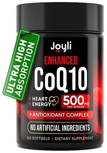 High Absorption CoQ10 500MG - 120 Softgels for Heart Health & Energy Production