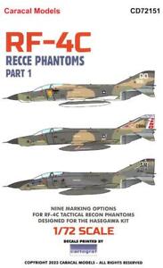 Caracal Decals 1/72 MCDONNELL DOUGLAS RF-4C PHANTOM II Recce Phantoms Part 1