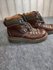 Candies Womens Boots Brown Size 8 1/2 Vintage Chunky Sole Hiking Combat....