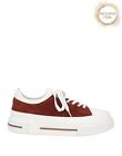 RRP€337 ELEVENTY Leather Sneakers US8 UK7 EU41 Logo Flatform Made in Italy