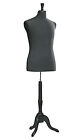 Male Jersey Suit Dressmaker Form Seamstress Black Mannequin Size 38 Wood Base