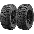 (QTY 2) 33x12.50R20LT Nitto Mud Grappler 114Q Load Range E Black Wall Tires