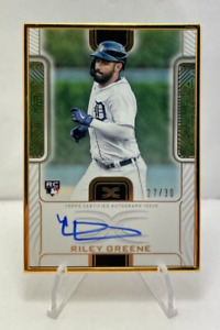 2023 Topps Definitive RILEY GREENE GOLD FRAMED RC AUTO #/30 SSP #DCFA-RG TIGERS