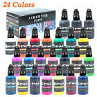 Airbrush Paint 24 Colors DIY Acrylic Paint Set for Hobby Model Painting Artists
