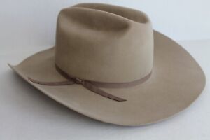 50X Beaver Felt Western Cowboy Hat Ivory 22.5