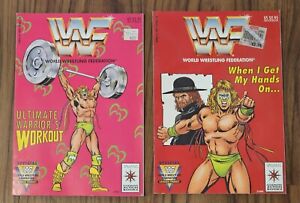 WWF Ultimate Warrior Comic Books Valiant Workout + When I Get My Hands On 1991