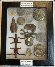 WW2 Belgium relics,Eagle Button,German #2 Button,German Skull Trench Art,Coins