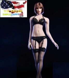 1/6 female black Lingerie bra Panties stockings for Kumik Phicen hot toys ❶USA❶
