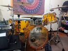 Acrylic Drum Set: Pearl Crystal Beat 4pc Amber Big Boy Sizes