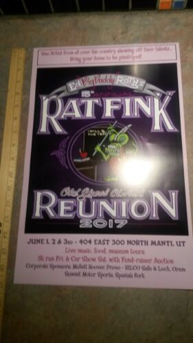 2017 RAT FINK REUNION POSTER   ED BIG DADDY ROTH MEMORIAL