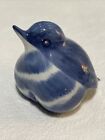 Vintage Blue Bird Porcelain Figurine Unmarked 2.5