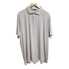 Tasc Mens Golf Polo Shirt Short Sleeve Orange Gray Stripe Modal Size 2XL