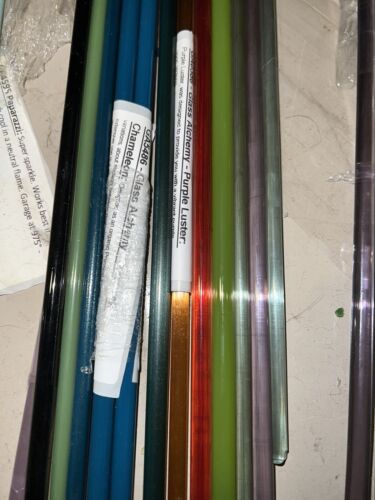 Color Rod Borosilicate Glass Rod - 33 COE Art Supplies - 3.5 Pounds Of Color