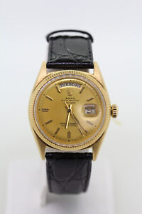 Vintage Rolex 1803 18k Yellow Gold Day/Date Men's Wristwatch