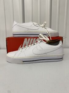 Nike Men's Court Legacy Shoe Size 10.5 White/White/Black Brand New DH3162-101