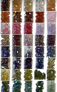 Swarovski 4mm Bicone Crystal - Many Colors - quantity varies