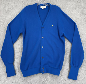Vintage Arnold Palmer Cardigan Sweater Men Large Blue Golf Grunge USA Grandpa