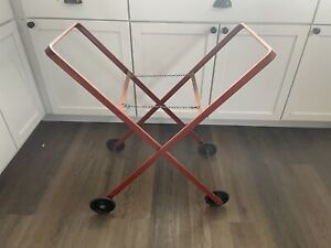 VINTAGE MEYER-BILT PRODUCTS RED METAL WIRE SHOPPING CART LAUNDRY Cart Only