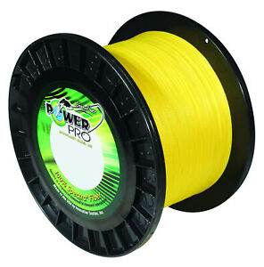 Power Pro Spectra Hi-Vis Yellow Braided Line Strong High Visibility Fishing Line