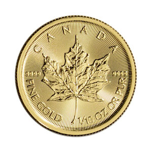 Canada Gold Maple Leaf - 1/10 oz - $5 - BU - .9999 Fine - Random Date