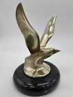 New ListingVTG Brass Flying Bird Statue Seagull Eagle Marble Sculpture MCM 1960s Decor