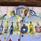Tequila Bottles Kahala Hawaiian shirt Vintage 1990's Men's loose fit  L