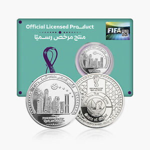 Collectable FIFA World Cup 2022 Championship Football in Qatar Coin 1 Riyal BU